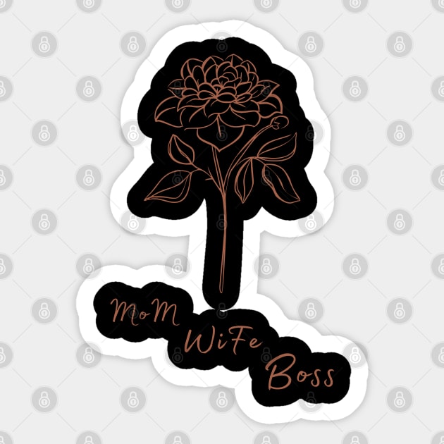 Best mother flower gift mom wife boss Sticker by Hohohaxi